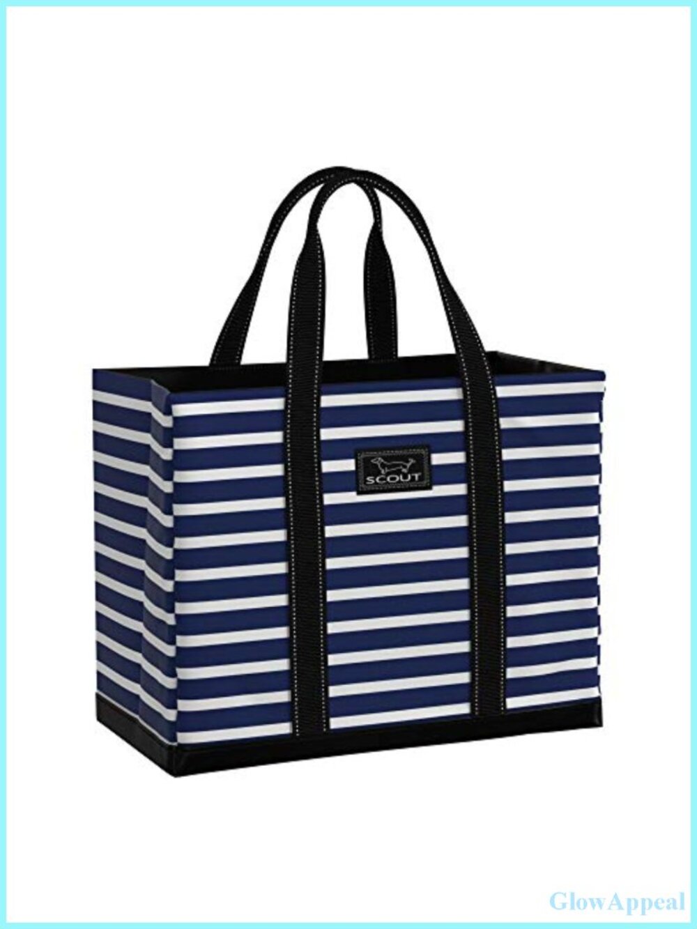 Durable Lightweight Open Top Beach Tote with Inside Zip Pocket